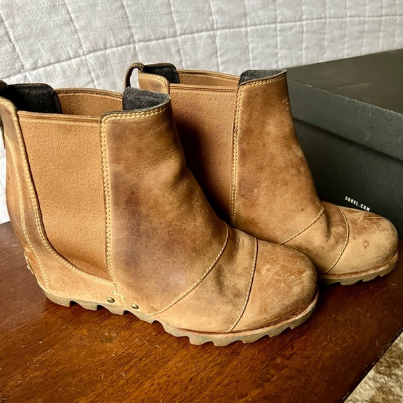 Sorel Lea Wedge, Elk/Curry, Size 6 - Picture 7 of 8